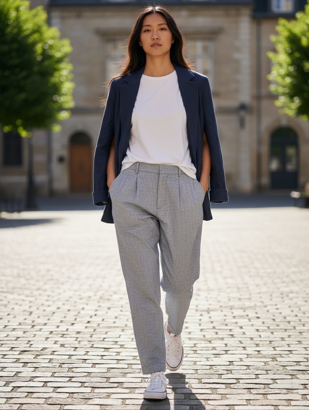 Isabel Marant Etoile Cotton Linen Lowea Trouser Pant Tapered Cuffed Houndstooth